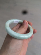 Load image into Gallery viewer, 53.5mm certified Type A 100% Natural light green/brown square Jadeite Jade bangle R104-1761