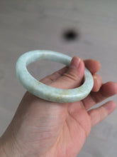 Load image into Gallery viewer, 53.5mm certified Type A 100% Natural light green/brown square Jadeite Jade bangle R104-1761