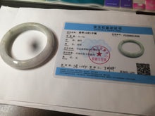 Load image into Gallery viewer, 55.6 mm Certified type A 100% Natural light green Jadeite bangle AZ86-1636