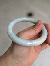 Load image into Gallery viewer, 58.9mm certified 100% natural type A light sunny green/purple/yellow chubby round cut jadeite jade bangle BF37-9225