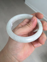 Load image into Gallery viewer, 56.8mm Certified Type A 100% Natural sunny green/white Jadeite Jade bangle BP50-3874
