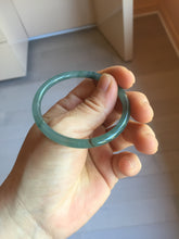 Load image into Gallery viewer, 50.5mm Certified Type A 100% Natural dark green blue gray black slim round cut Guatemala Jadeite bangle PJ21-2587