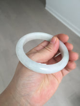 Load image into Gallery viewer, 56.8mm Certified Type A 100% Natural sunny green/white Jadeite Jade bangle BP50-3874