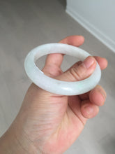 Load image into Gallery viewer, 56.8mm Certified Type A 100% Natural sunny green/white Jadeite Jade bangle BP50-3874