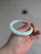 Load image into Gallery viewer, 53.5mm certified Type A 100% Natural light green/brown square Jadeite Jade bangle R104-1761