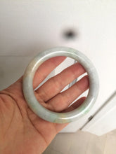Load image into Gallery viewer, 58.9mm certified 100% natural type A light sunny green/purple/yellow chubby round cut jadeite jade bangle BF37-9225