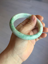 Load image into Gallery viewer, 58mm Certified type A 100% Natural sunny green/white Jadeite bangle AY85-3474