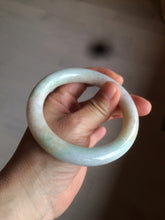 Load image into Gallery viewer, 57.8mm certified 100% natural type A light sunny green/purple/yellow chubby round cut jadeite jade bangle BF36- 9222