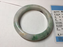Load image into Gallery viewer, 59.5mm certified Type A 100% Natural light green sunny green red light purple Jadeite Jade bangle BF143-5283