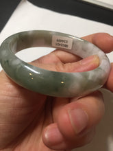 Load image into Gallery viewer, 50mm certified 100% natural Type A light watermelon rind green/yellow/purple jadeite jade bangle BN33-4499