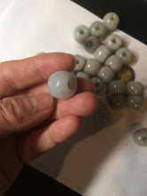 Load image into Gallery viewer, 20x18mm Type A 100% Natural white/light green olive shape Jadeite Jade LuluTong (Every road is smooth) bead pendant BF93