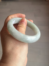 Load image into Gallery viewer, 54.9mm certified 100% natural Type A light green chubby jadeite jade bangle BK76-3784