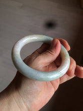Load image into Gallery viewer, 57.8mm certified 100% natural type A light sunny green/purple/yellow chubby round cut jadeite jade bangle BF36- 9222