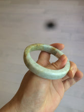 Load image into Gallery viewer, 54.5mm certified Type A 100% Natural light green/brown square Jadeite Jade bangle R103-1760