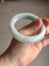 Load image into Gallery viewer, 54.9mm certified 100% natural Type A light green chubby jadeite jade bangle BK76-3784