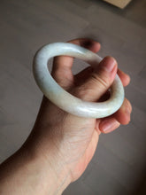 Load image into Gallery viewer, 57.8mm certified 100% natural type A light sunny green/purple/yellow chubby round cut jadeite jade bangle BF36- 9222