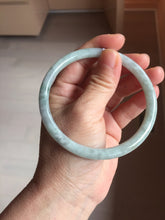 Load image into Gallery viewer, 65mm Certified type A 100% Natural light Green purple white round cut Jadeite bangle PB306-0164