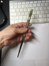 Load image into Gallery viewer, 19.5cm 100% Natural black light yellow black Xiu Jade (Serpentine) Hairpin AW58