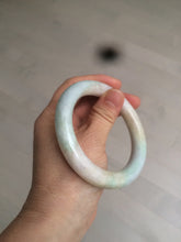 Load image into Gallery viewer, 57.8mm certified 100% natural type A light sunny green/purple/yellow chubby round cut jadeite jade bangle BF36- 9222