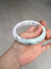 Load image into Gallery viewer, 59mm Certified Type A 100% Natural light green purple yellow (FU LU SHOU) Jadeite Jade bangle BM86-4497