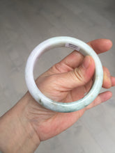 Load image into Gallery viewer, 59mm Certified Type A 100% Natural light green purple yellow (FU LU SHOU) Jadeite Jade bangle BM86-4497