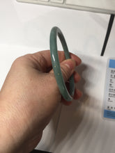 Load image into Gallery viewer, 59mm Certified Type A 100% Natural light green/blue/brown slim round cut Guatemala Jadeite bangle AA56-5836