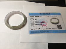 Load image into Gallery viewer, 57mm certified Type A 100% Natural dark green purple white Jadeite Jade bangle Y157-3002