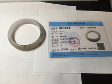 Load image into Gallery viewer, 57mm certified Type A 100% Natural dark green purple white Jadeite Jade bangle Y157-3002