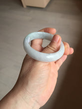 Load image into Gallery viewer, 50mm Type A 100% Natural light green/purple oval Jadeite Jade bangle BM70
