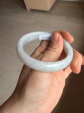Load image into Gallery viewer, 50mm Type A 100% Natural light green/purple oval Jadeite Jade bangle BM70