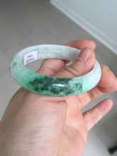 Load image into Gallery viewer, 47mm certified 100% natural Type A sunny green white oval jadeite jade bangle BP49-9340
