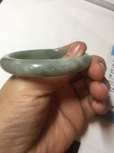 Load image into Gallery viewer, 50mm certified Type A 100% Natural icy watery light green red oval Jadeite Jade bangle BQ8-3804
