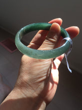 Load image into Gallery viewer, 58.6mm Certified Type A 100% Natural dark green/blue/gray/black with flying snow Guatemala Jadeite bangle BS155-0123
