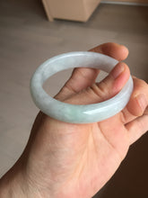 Load image into Gallery viewer, 50mm Type A 100% Natural light green/purple oval Jadeite Jade bangle BM70