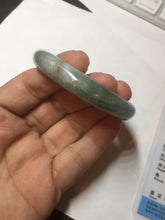 Load image into Gallery viewer, 50mm certified Type A 100% Natural icy watery light green red oval Jadeite Jade bangle BQ8-3804