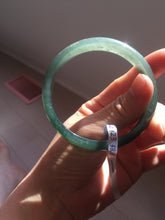 Load image into Gallery viewer, 58.6mm Certified Type A 100% Natural dark green/blue/gray/black with flying snow Guatemala Jadeite bangle BS155-0123