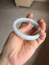 Load image into Gallery viewer, 50mm Type A 100% Natural light green/purple oval Jadeite Jade bangle BM70