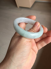 Load image into Gallery viewer, 50mm Type A 100% Natural light green/purple oval Jadeite Jade bangle BM70