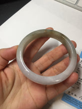 Load image into Gallery viewer, 57mm certified Type A 100% Natural dark green purple white Jadeite Jade bangle Y157-3002