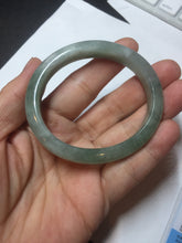Load image into Gallery viewer, 50mm certified Type A 100% Natural icy watery light green red oval Jadeite Jade bangle BQ8-3804