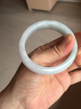 Load image into Gallery viewer, 50mm Type A 100% Natural light green/purple oval Jadeite Jade bangle BM70