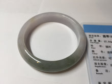 Load image into Gallery viewer, 57.5mm certified Type A 100% Natural dark green purple white Jadeite Jade bangle Y158-3015