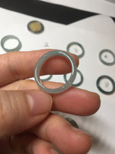 Load image into Gallery viewer, 17.7mm 7 1/2 100% natural type A icy watery green/blue icy watery Guatemala jadeite jade band ring group BP77