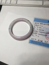 Load image into Gallery viewer, 56.2mm certified 100% natural type A sunny green/purple jadeite jade bangle BN120-8716