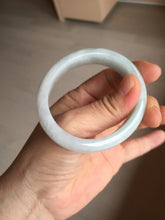 Load image into Gallery viewer, 50mm Type A 100% Natural light green/purple oval Jadeite Jade bangle BM70