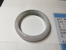 Load image into Gallery viewer, 57.5mm certified Type A 100% Natural dark green purple white Jadeite Jade bangle Y158-3015