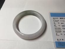 Load image into Gallery viewer, 57.5mm certified Type A 100% Natural dark green purple white Jadeite Jade bangle Y158-3015