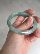 Load image into Gallery viewer, 50mm certified Type A 100% Natural icy watery light green red oval Jadeite Jade bangle BQ8-3804