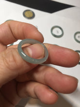 Load image into Gallery viewer, 17.7mm 7 1/2 100% natural type A icy watery green/blue icy watery Guatemala jadeite jade band ring group BP77