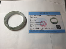 Load image into Gallery viewer, 57.5mm Certified 100% natural Type A dark green white gray chubby jadeite jade bangle AD118-2998